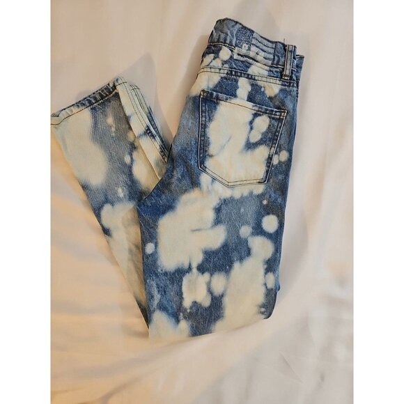 Revice Jeans Ex Boyfriend Button Fly Blue Bleached Faded Clouds 28 X 30 - Picture 6 of 7